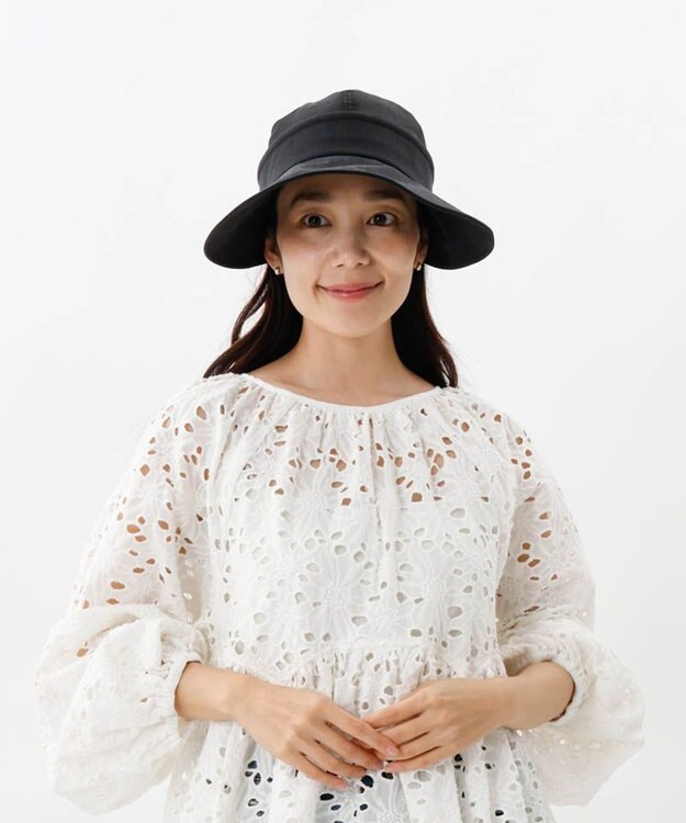 AURORA 【 Beaurance （ビューランス）】サマーシールドリネンジョッキーキャップ ブラック