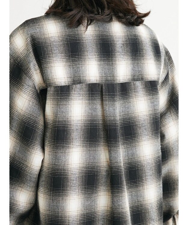 Green Parks ネルチェックシャツ Black