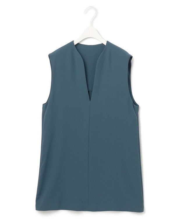 ICB 【WEB限定カラーあり・洗える】 ライトダブルクロス べスト ダルブルー系