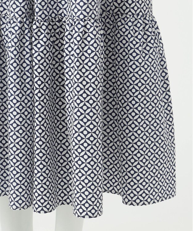 23区 【R(アール)】ジオメトリックペイズリープリント ワンピース ジオメトリックネイビー