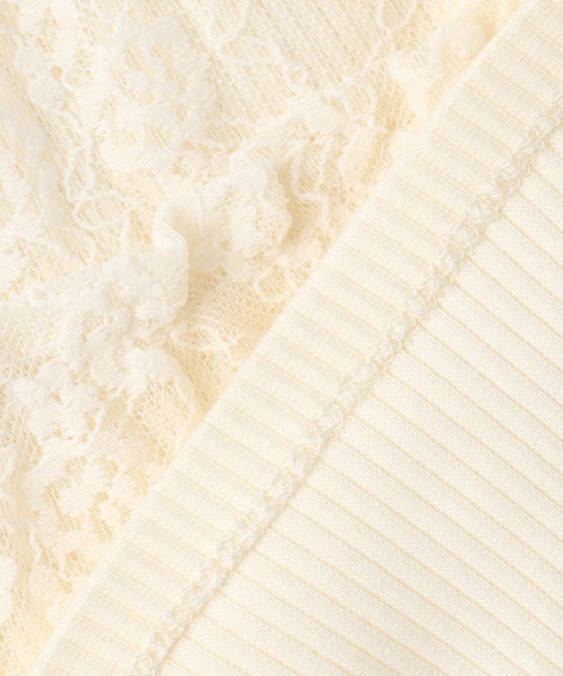 組曲 KIDS 【80-100㎝】スノウレースレイヤードトップス オフホワイト