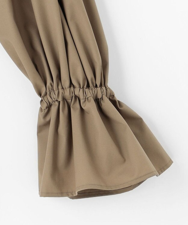 #Newans 【洗濯機可】フルギャザーブラウス カーキ