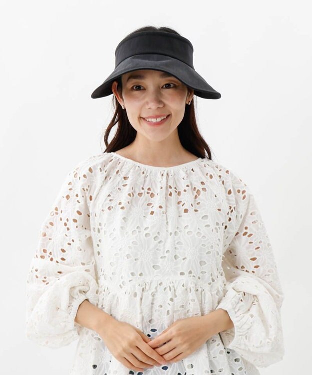 AURORA 【 Beaurance （ビューランス）】サマーシールドリネンジョッキーキャップ ブラック