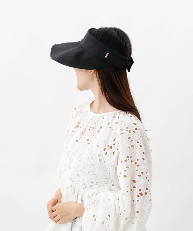 AURORA 【 Beaurance （ビューランス）】サマーシールドリネンジョッキーキャップ ブラック