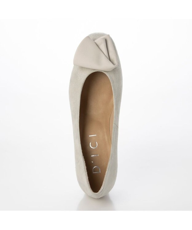 MODE ET JACOMO <D'ICI>プリーツモチーフパンプス アイボリーメタリック