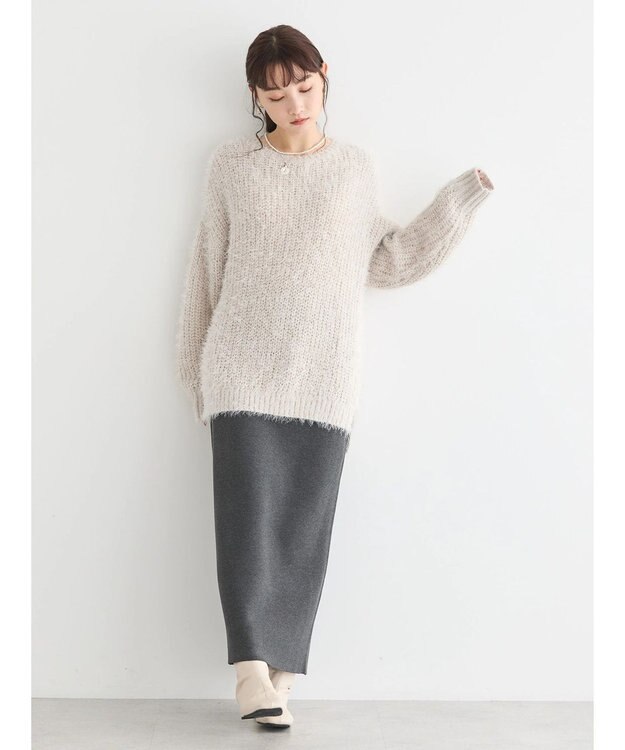 AMERICAN HOLIC シャギーゆるっとニットプルオーバー Light Gray