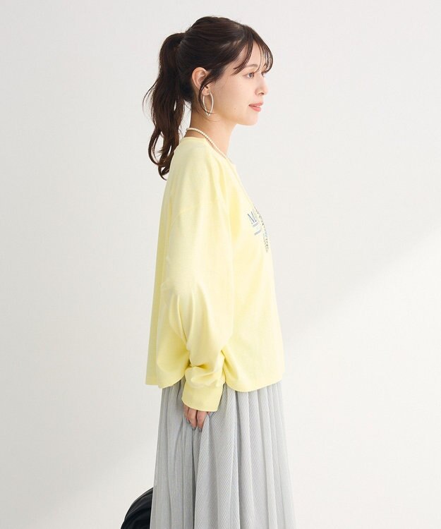 Green Parks 刺繍ロゴクロップドＴシャツ Yellow