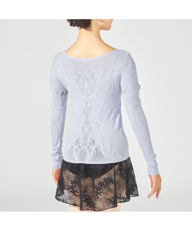 Chacott 【ノーソーイングニット】クリスタルバレリーナネックニット ヒヤシンス