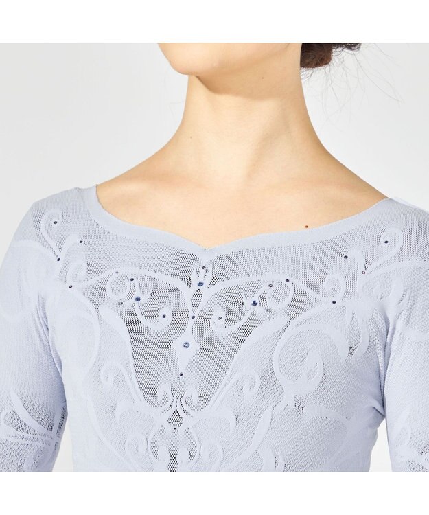 Chacott 【ノーソーイングニット】クリスタルバレリーナネックニット ヒヤシンス