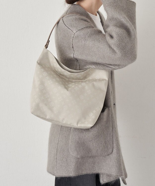 russet ナイロンジャガード2WAYショルダーバッグ(CE-1693) Ecru