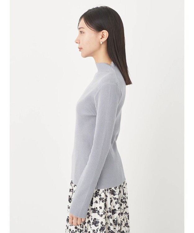 earth music&ecology ＳＥＴ２点Ｖネックジャンスカ＋ハイネックニット Gray