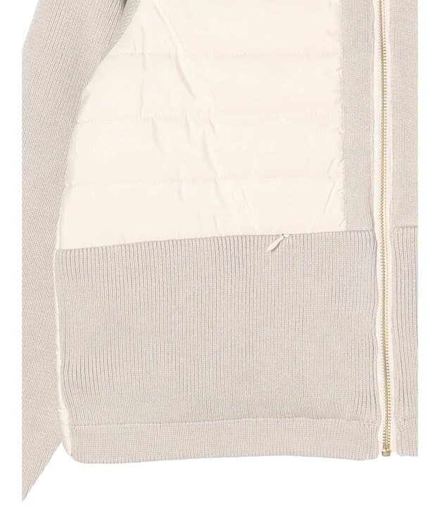 CRAFT STANDARD BOUTIQUE 中綿×ニット切替ジャケット Ivory