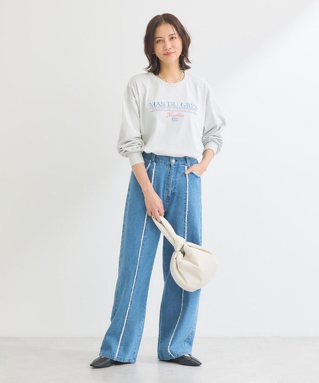 Green Parks 刺繍ロゴクロップドＴシャツ Gray