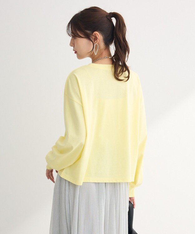 Green Parks 刺繍ロゴクロップドＴシャツ Yellow