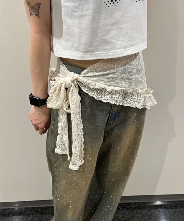 WEGO マルチレースラップスカート ホワイトアイボリー