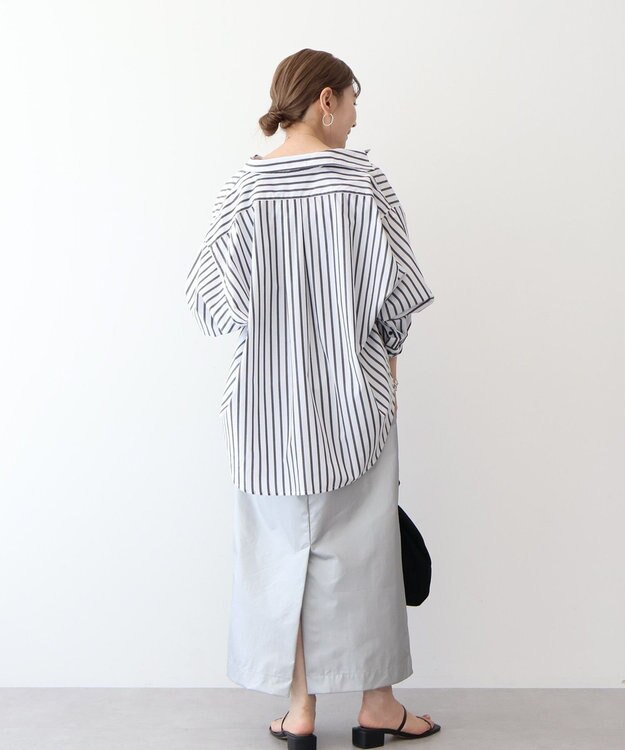 AMERICAN HOLIC イージーケアブロードシャツ Stripe Black