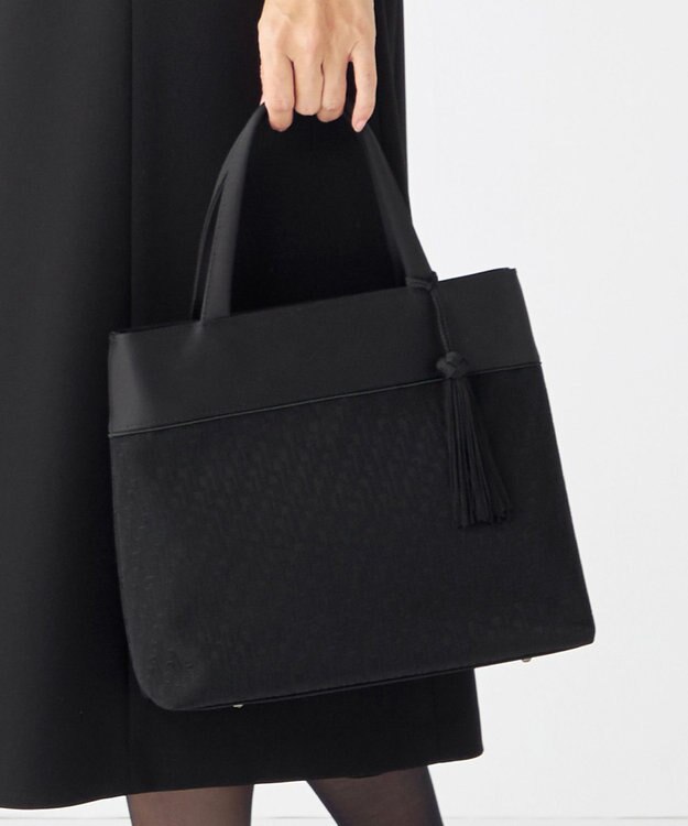 自由区 FORMAL 【日本製】米沢織 あおり式トート ブラック系