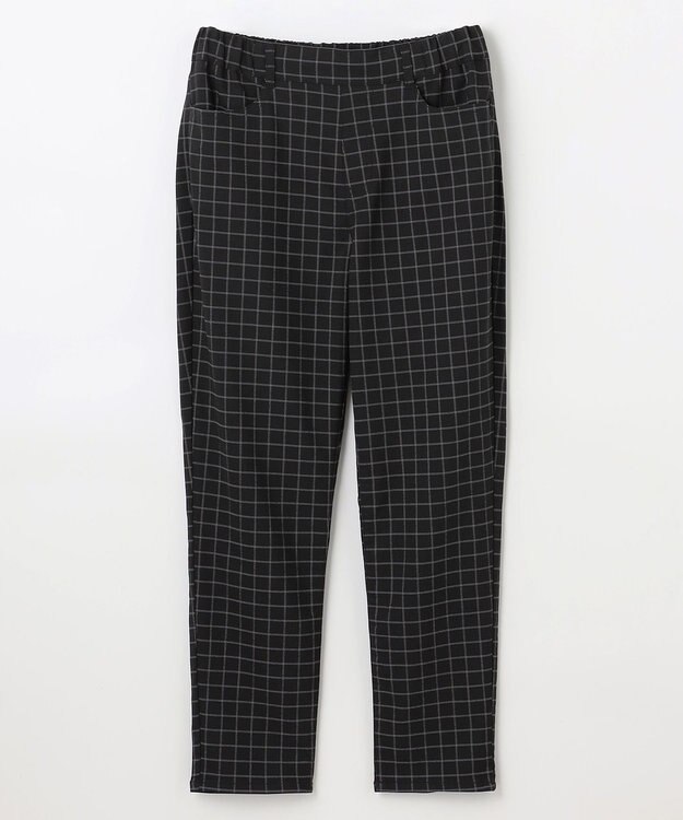 ANY 【大好評につき新色登場！/ストレッチ】大人の7daysデイリーパンツ クロ×ホワイトチェック