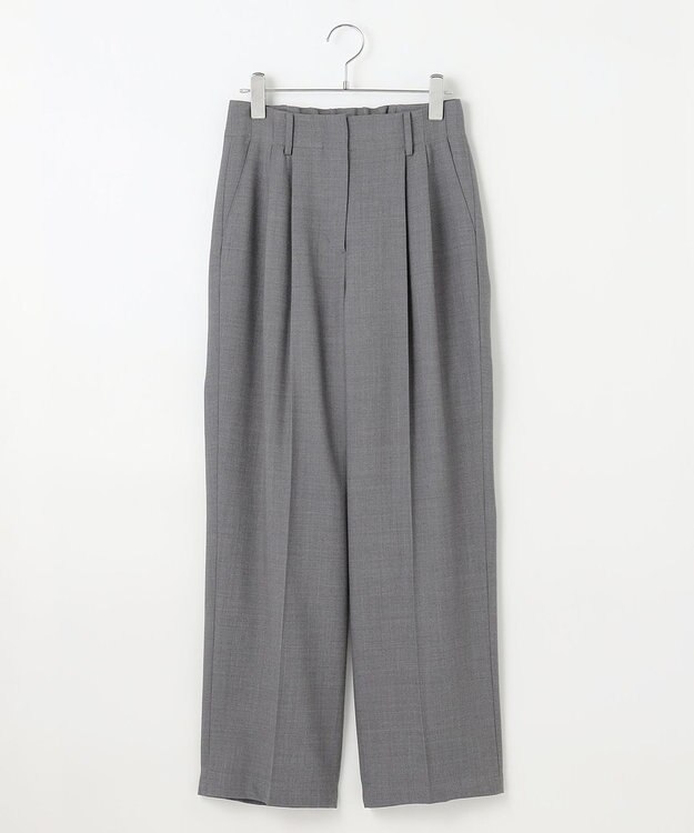 #Newans 2タックセンタープレスパンツ ライトグレー