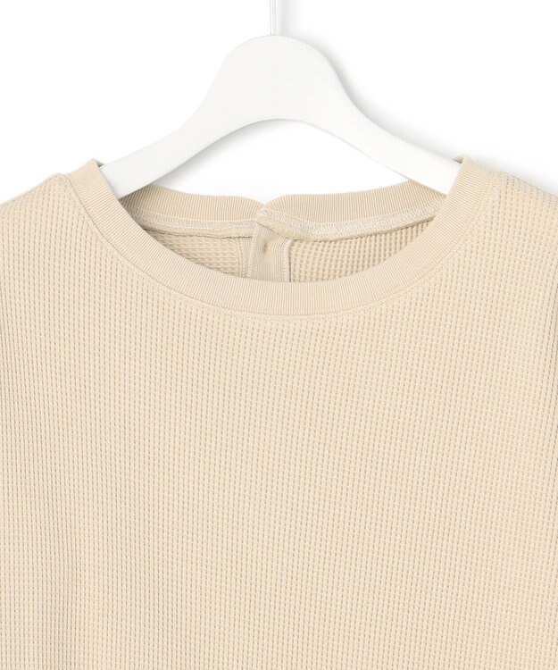 23区 【SLOW/洗える】ワッフルジャージー カットソー ベージュ系