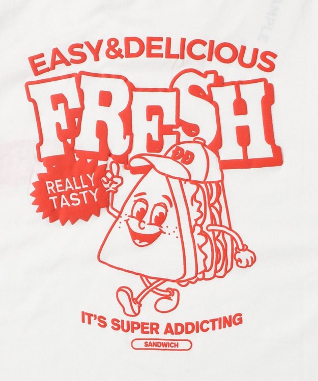 WEGO イラストモチーフグラフィックショートT ホワイトその他