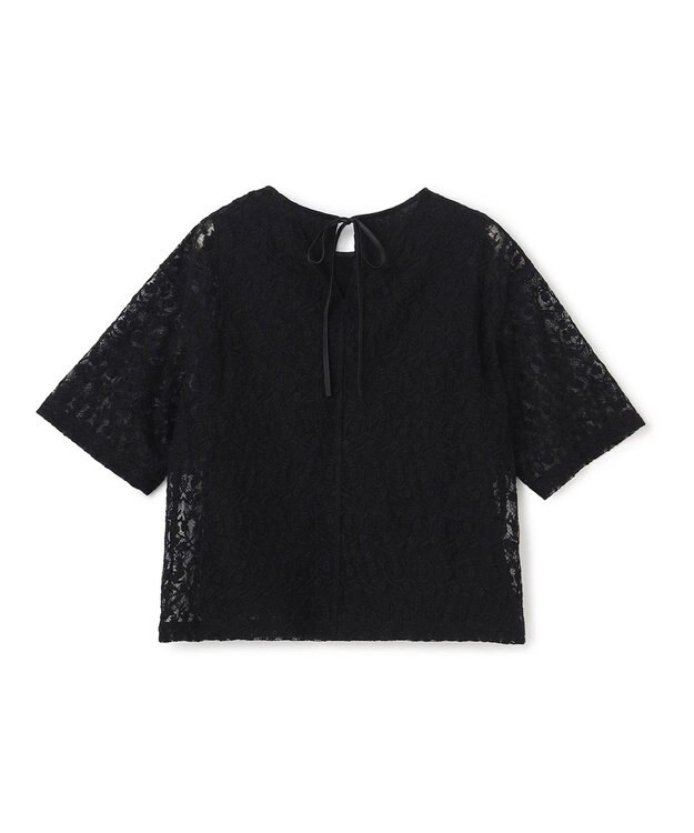 UNFILO シアー エンブロイダリー Tシャツ ブラック