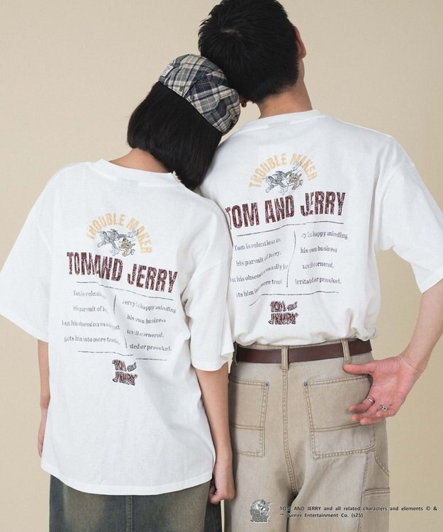 WEGO 【新柄追加/ユニセックス着用アイテム/SMLサイズ展開】TOMandJERRYグラフィックT（S） 柄1