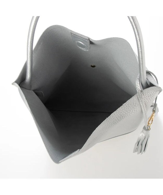 UNBILLION perche / カウレザー裏無し1本手トート シルバー