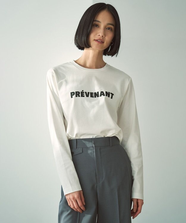 UNFILO ロゴプリントロンT オフ