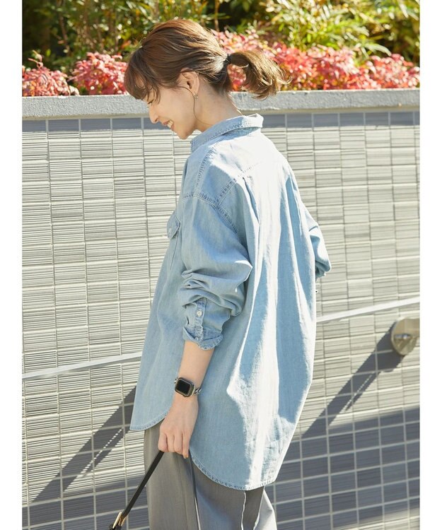 AMERICAN HOLIC Ｗポケットデニムシャツ Indigo