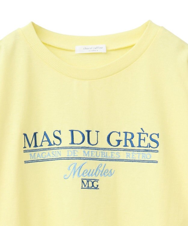 Green Parks 刺繍ロゴクロップドＴシャツ Yellow