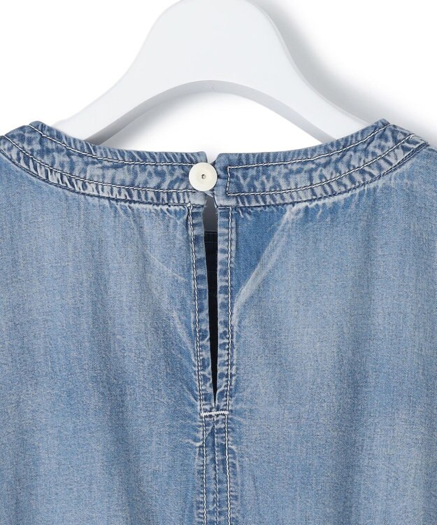 J.PRESS YORK STREET 【WOMEN】ライトダンガリー ツイストスリーブワンピ－ス ダルブルー系