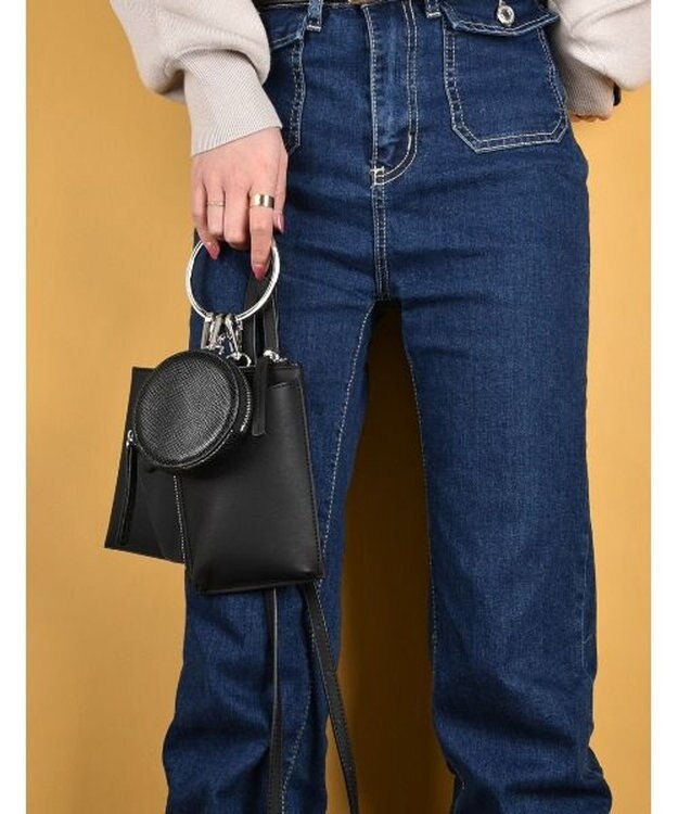 LA BAGAGERIE 【MONICA】3連マルチショルダーバッグ ブラック系その他