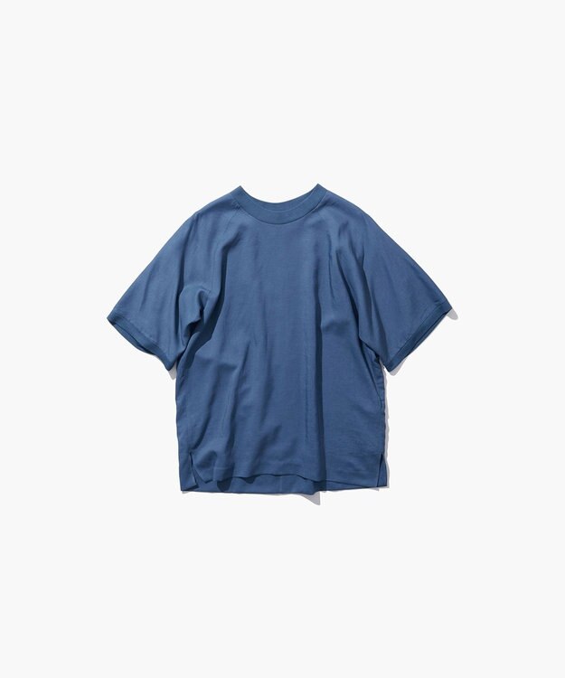 ATON VISCOSE CLOTH | ラグランスリーブTシャツ NAVY