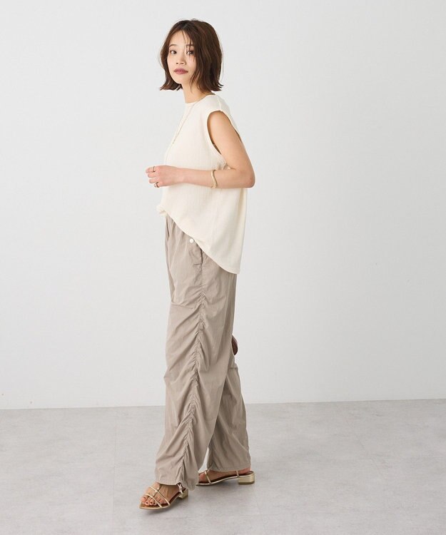 CRAFT STANDARD BOUTIQUE バックタックノースリーブプルオーバー Light Beige