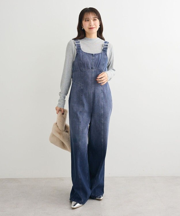 Green Parks ・ＳＵＧＡＲ　ＳＰＯＯＮ　デニムコルセットオールインワン Purple