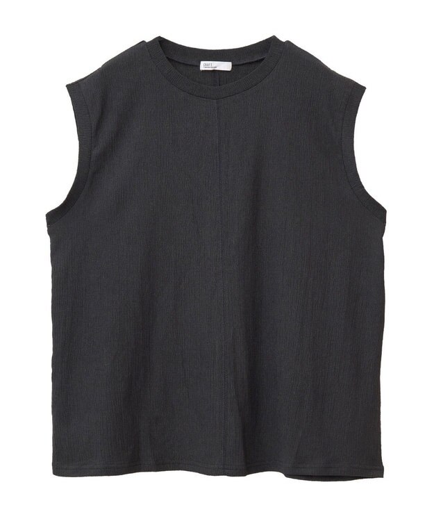 CRAFT STANDARD BOUTIQUE バックタックノースリーブプルオーバー Black