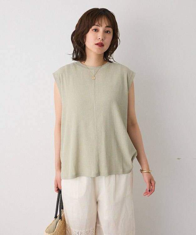 CRAFT STANDARD BOUTIQUE バックタックノースリーブプルオーバー Light Green