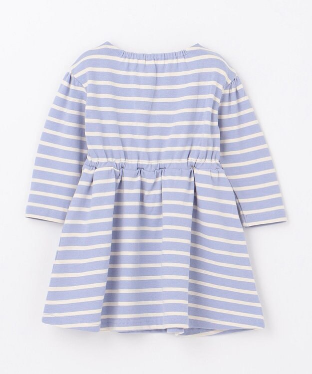 組曲 KIDS 【80-100㎝】ボーダー ワンピース サックスブルー系1
