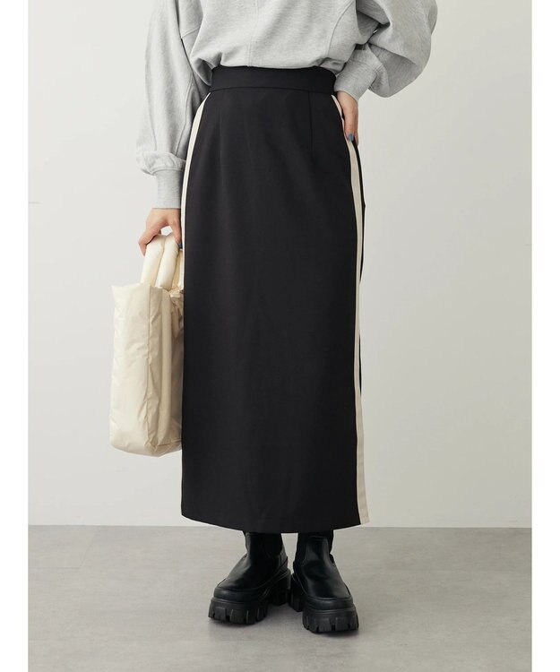 Green Parks ・ＥＬＥＮＣＡＲＥ　ＤＵＥ　サイドラインナロースカート Black