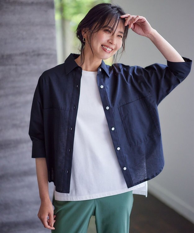 ANY L 【接触冷感/UVケア】アソートロゴ半袖Tシャツ オフバックロゴ