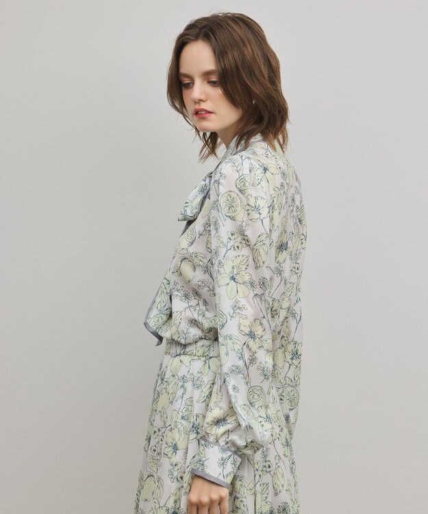 GRACE CONTINENTAL フルーツフラワープリントトップ イエロー