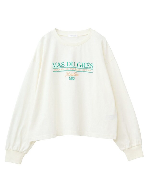 Green Parks 刺繍ロゴクロップドＴシャツ Off White