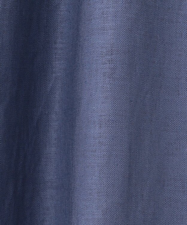 SHARE PARK LADIES 【洗える】リネンレーヨンコーティングウォッシュスカート ブルー