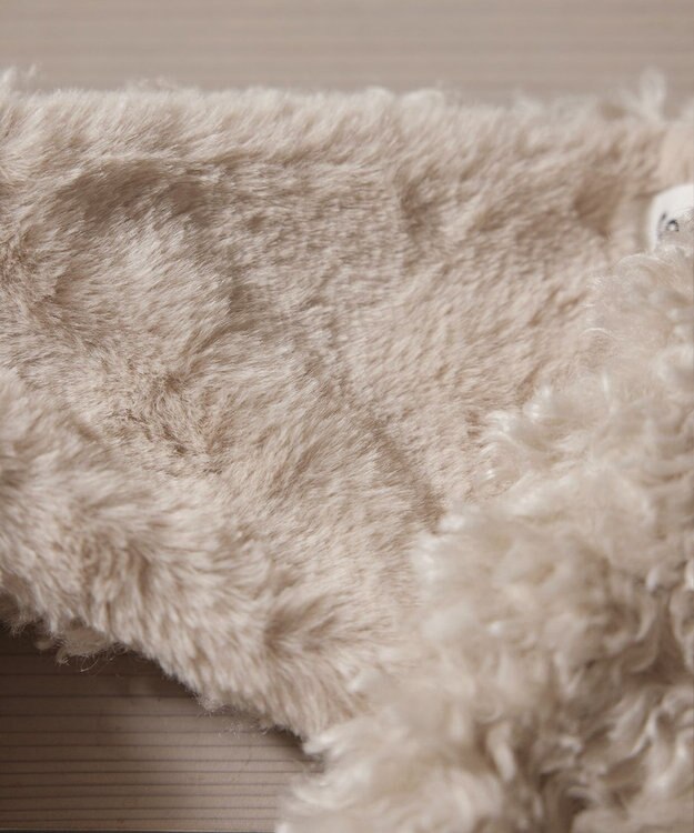 Tiaclasse リボン型ファーティペット アイボリー