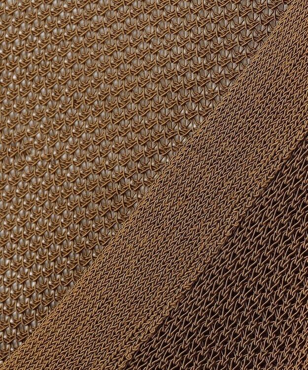 ICB 【洗える】 コイルメッシュ カーディガン キャメル系