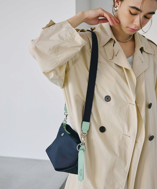 TOPKAPI 【Breath TOPKAPI】Aerial エアリアル ナイロン カラーストラップ付き ショルダーバッグ /軽量 ネイビー