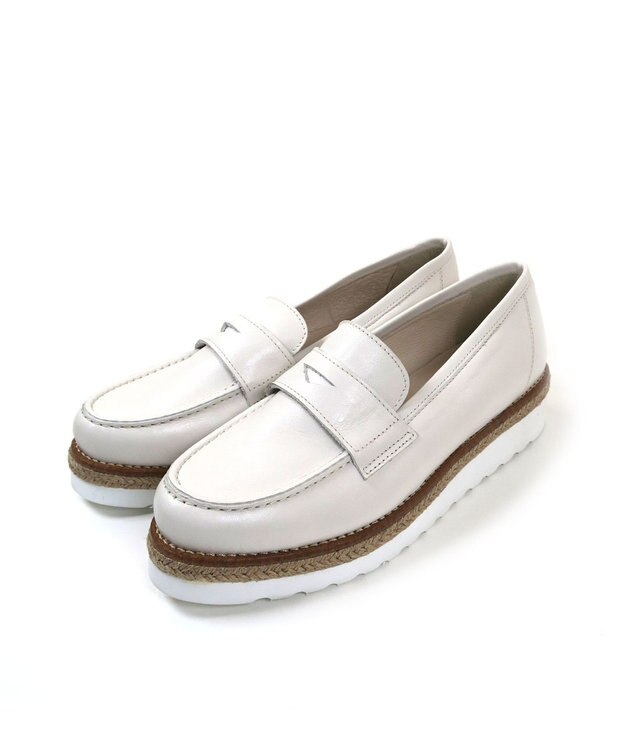 BONTRE 【BONTRE/ボントレ】ジュート厚底コインローファー アイボリー