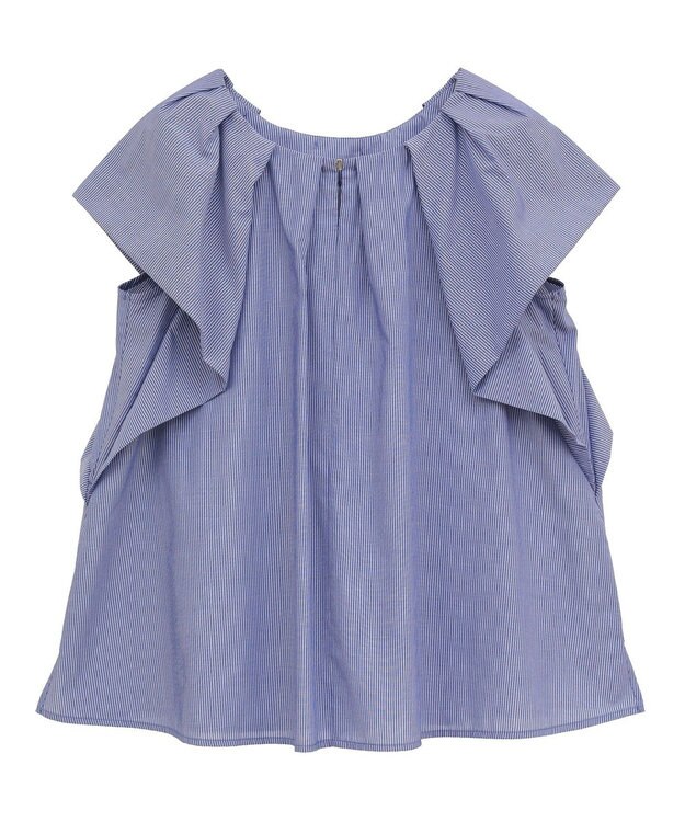 YECCA VECCA フレアブラウス Stripe