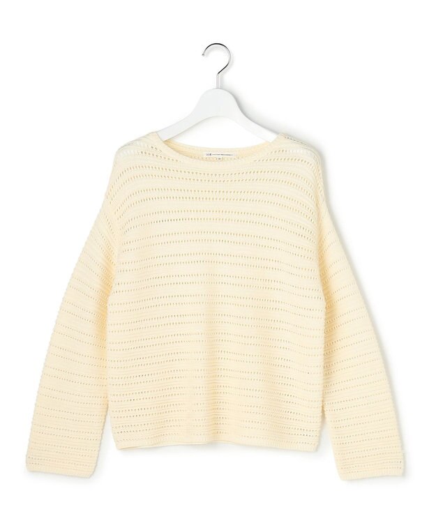 23区 【先行予約】コットンギマ ボートネック ニット ライトイエロー系